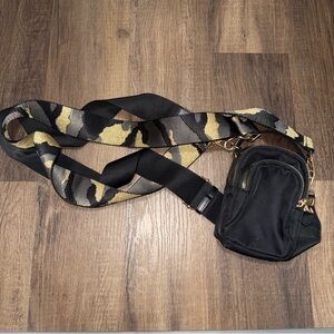 Crossbody Small Black Interchangeable Strap Bag